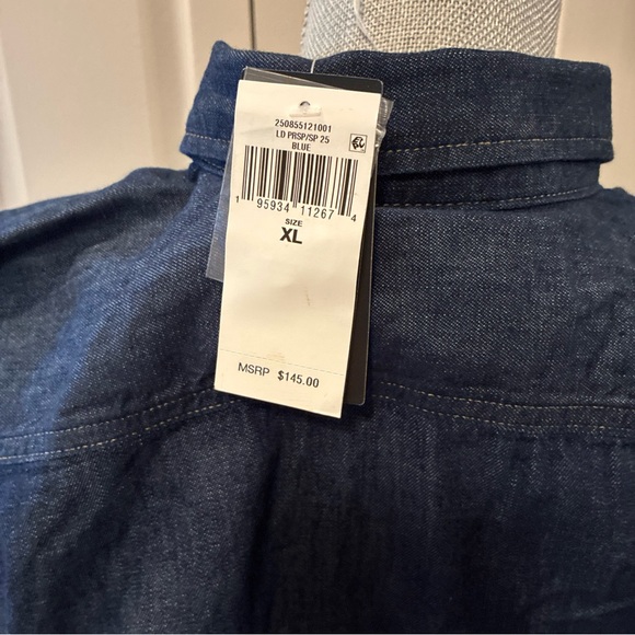 Lauren Ralph Lauren ladies belted denim shirt dress size XL - Picture 7 of 9